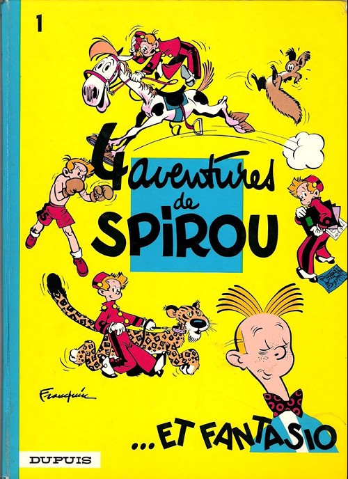 Couverture de l'album Spirou et Fantasio Tome 1 4 aventures de spirou et fantasio