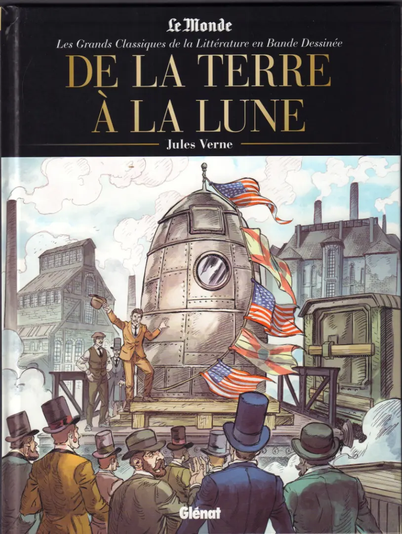 Couverture de l'album Les Grands Classiques de la littérature en bande dessinée Tome 16 De la Terre à la Lune