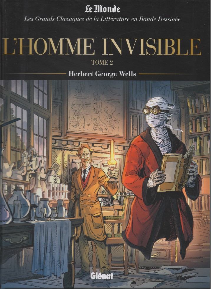 Couverture de l'album Les Grands Classiques de la littérature en bande dessinée Tome 32 L'homme invisible - Tome 2