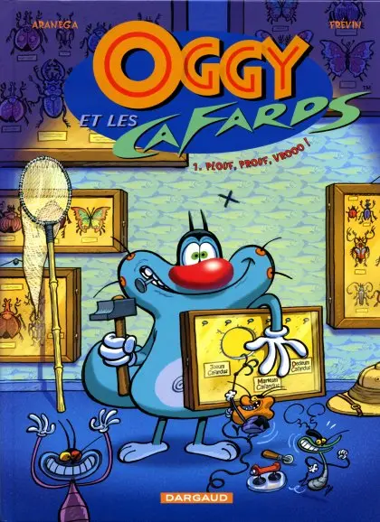 Couverture de l'album Oggy et les cafards Tome 1 Plouf, prouf, vrooo !