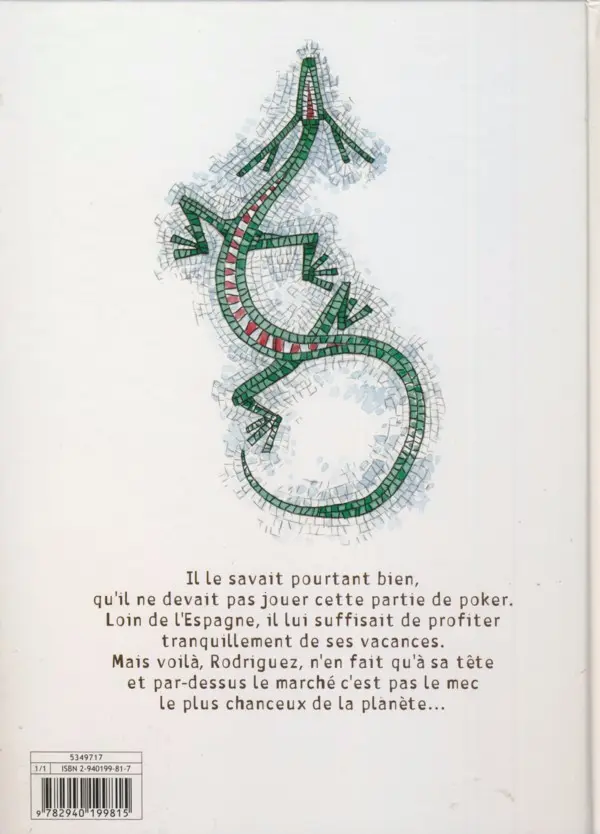 Verso de l'album Rodriguez Tome 1 Opération Sirtakis