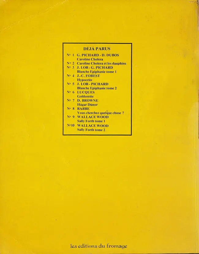 Verso de l'album Sally Forth 2 Triomphe du charme