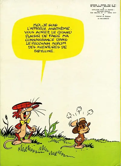 Verso de l'album Sibylline - Dupuis Tome 1 Sibylline et la betterave