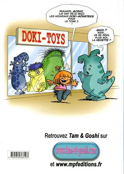 Verso de l'album Tam & Goshi 1.0 Doki-Toys
