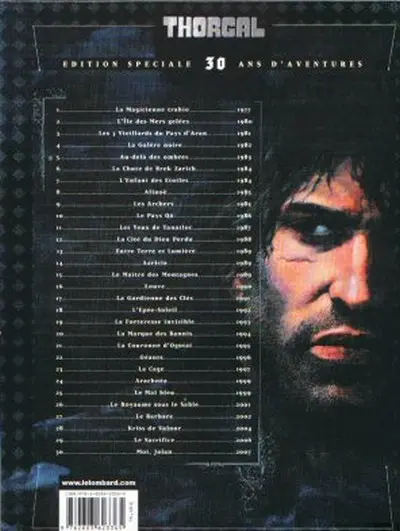 Verso de l'album Thorgal Tome 5 Au-delà des ombres