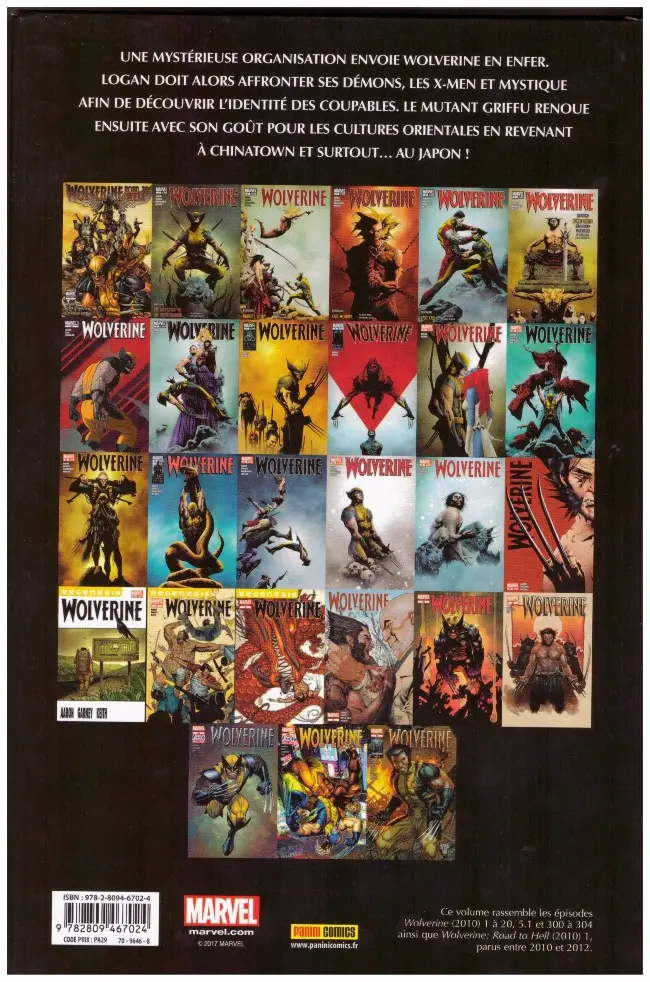 Verso de l'album Wolverine Tome 2 La Revanche
