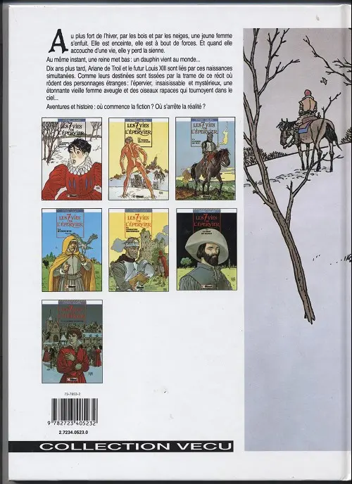 Verso de l'album Les 7 Vies de l'Épervier Tome 1 La blanche morte