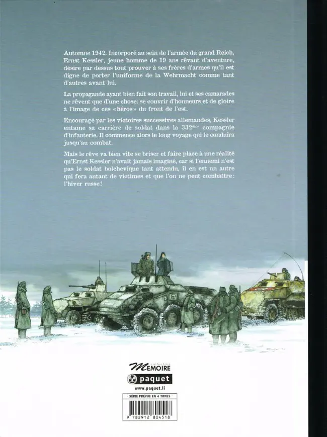 Verso de l'album L'Armée de l'Ombre Tome 1 L'hiver russe