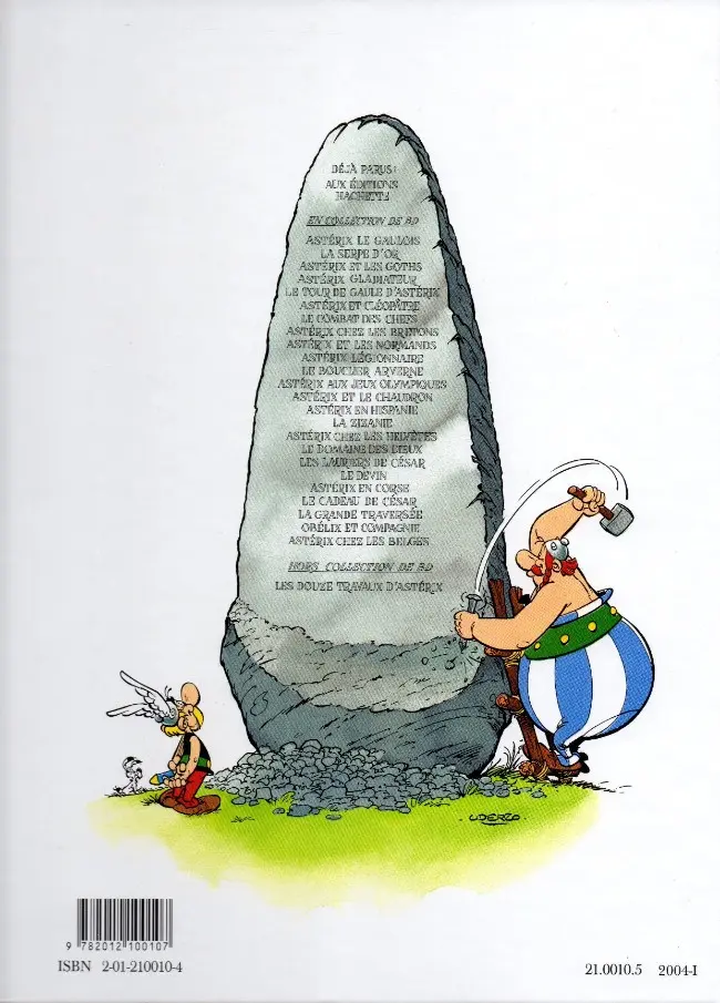 Verso de l'album Astérix Tome 10 Astérix légionnaire