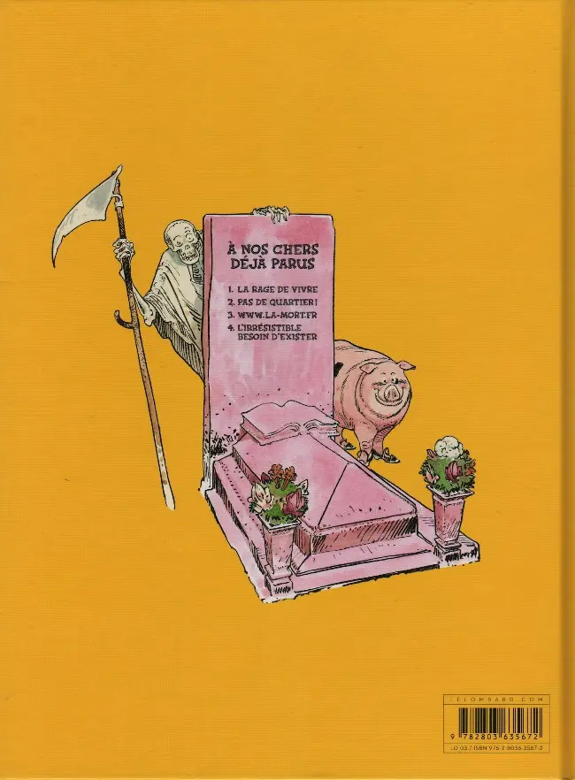 Verso de l'album Les Aventures de la Mort et de Lao-Tseu Tome 3 www.la-mort.fr