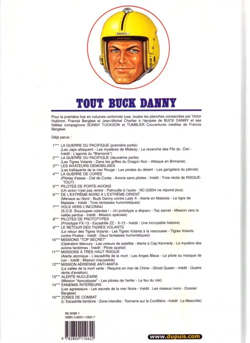 Verso de l'album Tout Buck Danny Tome 4 La Guerre de Corée