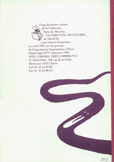 Verso de l'album Le Cercueil de course