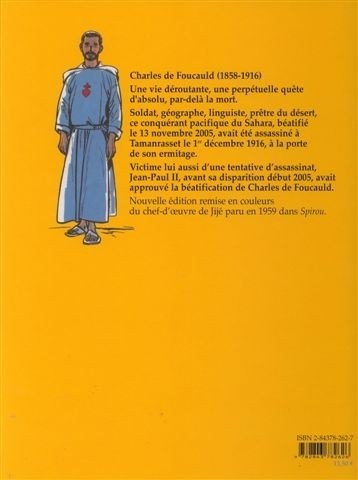 Verso de l'album Charles de Foucauld