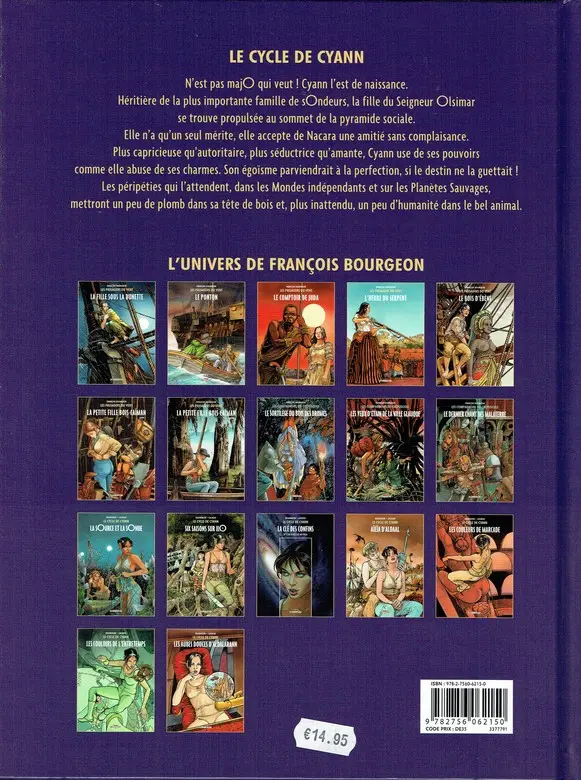 Verso de l'album Le Cycle de Cyann La Clé des Confins