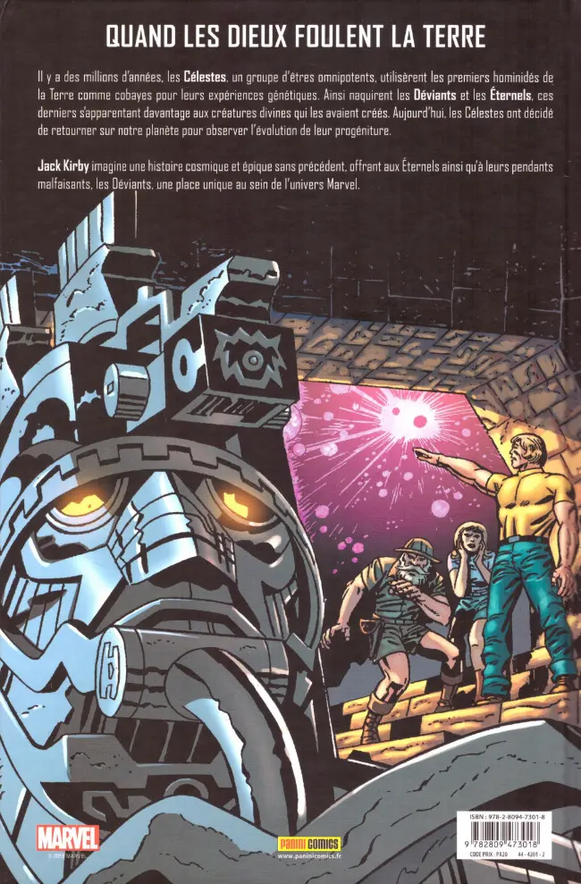 Verso de l'album Les Éternels Les éternels (Marvel Deluxe)