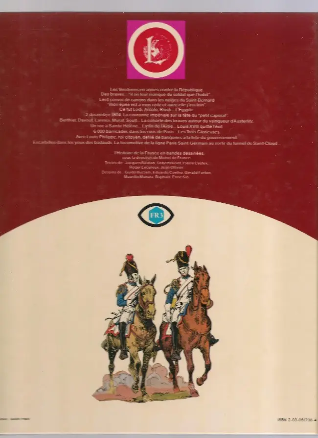 Verso de l'album Histoire de France en bandes dessinées Tome 6 De Bonaparte à Louis-Philippe