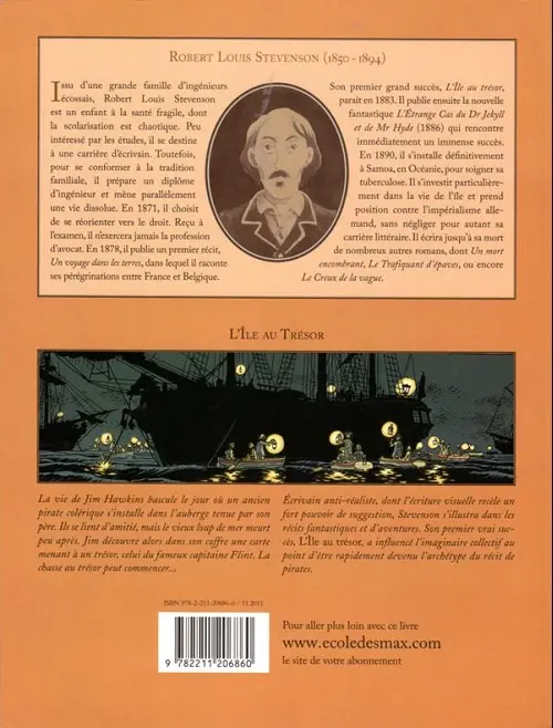Verso de l'album L'Île au trésor Volume 1