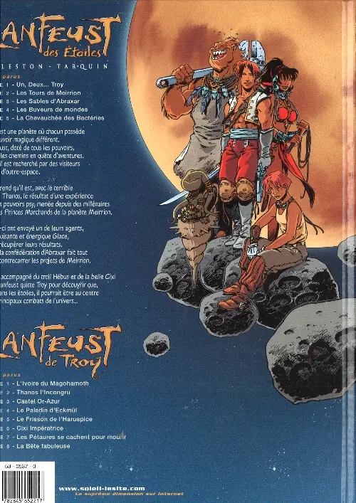 Verso de l'album Lanfeust des Étoiles Tome 1 Un, deux... Troy