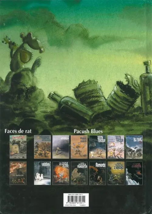 Verso de l'album Pacush Blues Tome 4 Quatrième dimension : Destin farceur crescendo
