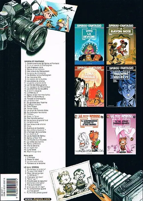Verso de l'album Spirou et Fantasio Tome 5 Les voleurs du Marsupilami