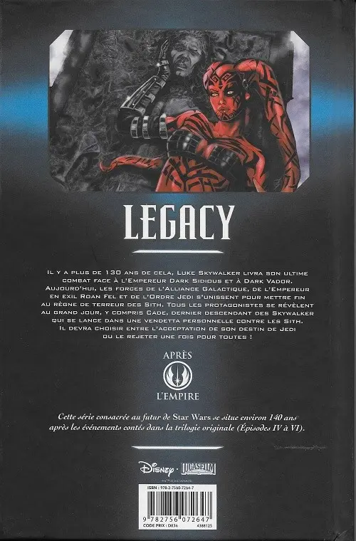 Verso de l'album Star Wars - Legacy Tome 10 Guerre totale