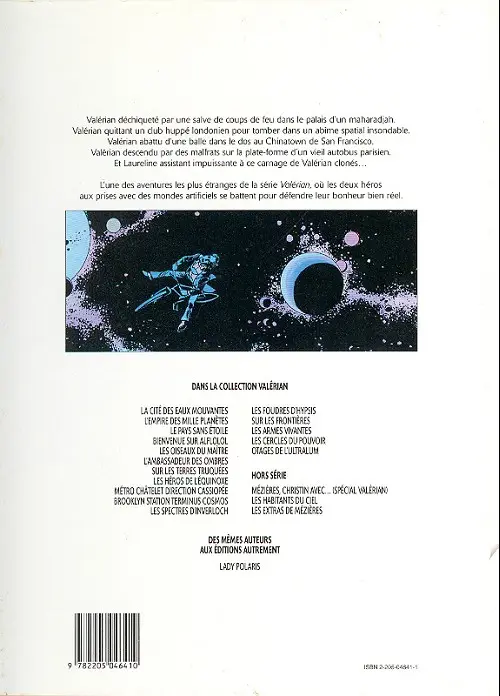 Verso de l'album Valérian Tome 7 Sur les terres truquées