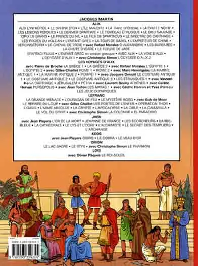 Verso de l'album Les Voyages d'Alix Tome 20 Les Jeux Olympiques