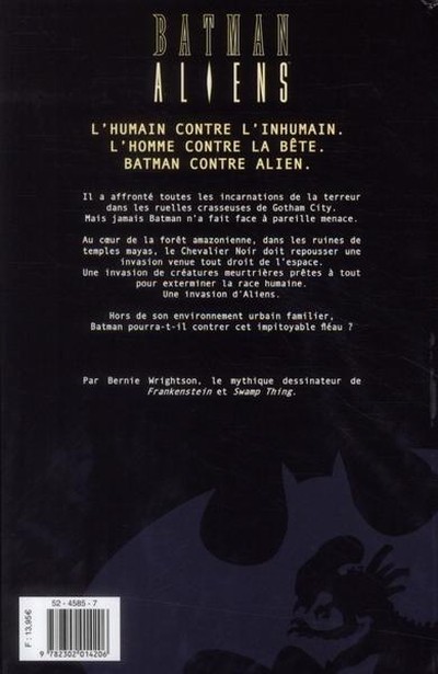 Verso de l'album Batman - Aliens I
