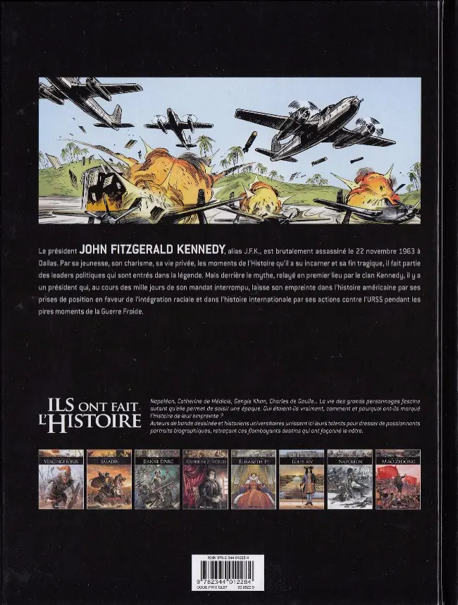 Verso de l'album Ils ont fait l'Histoire Tome 18 Kennedy