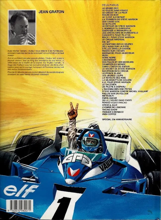 Verso de l'album Michel Vaillant Tome 48 Irish coffee