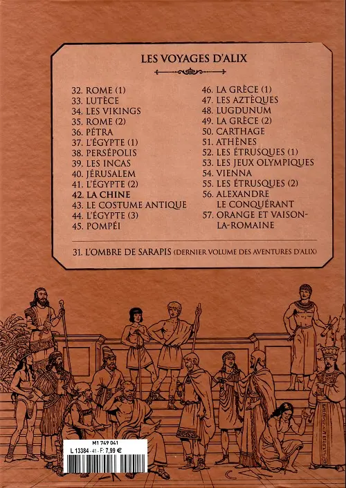 Verso de l'album Alix La collection Tome 42 Les voyages d'Alix - La Chine