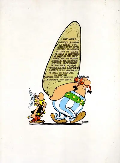 Verso de l'album Astérix Tome 17 Le domaine des dieux