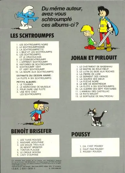 Verso de l'album Benoît Brisefer Tome 7 Le fétiche
