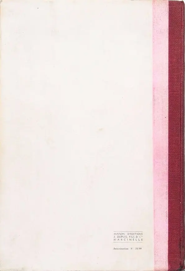 Verso de l'album Le journal de Spirou Album N° 11