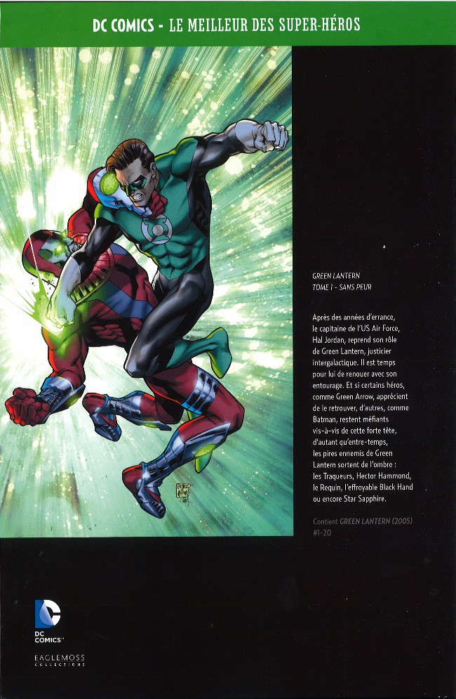 Verso de l'album DC Comics - Le Meilleur des Super-Héros Hors-série Premium Volume 1 Green Lantern - Tome 1 - Sans Peur