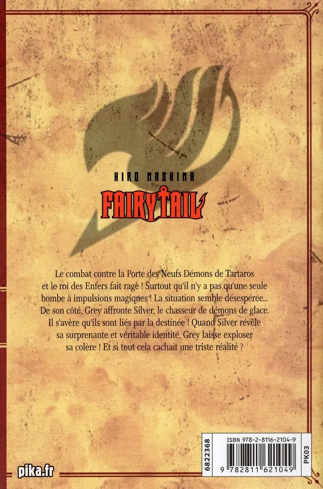 Verso de l'album Fairy Tail 46