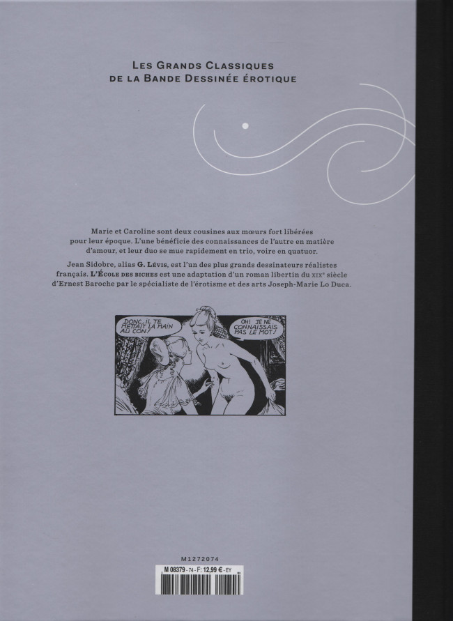 Verso de l'album Les Grands Classiques de la Bande Dessinée Érotique - La Collection Tome 74 L'école des biches