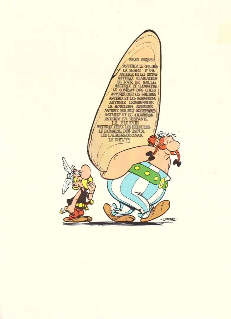Verso de l'album Astérix Tome 5 Le tour de Gaule d'Astérix