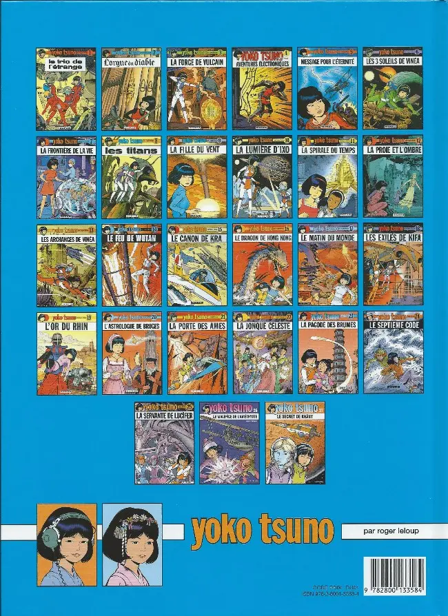 Verso de l'album Yoko Tsuno Tome 24 Le septième code