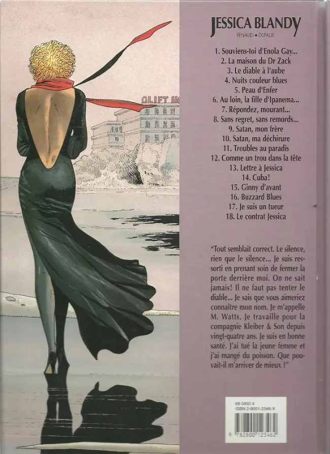 Verso de l'album Jessica Blandy Tome 12 Comme un trou dans la tête