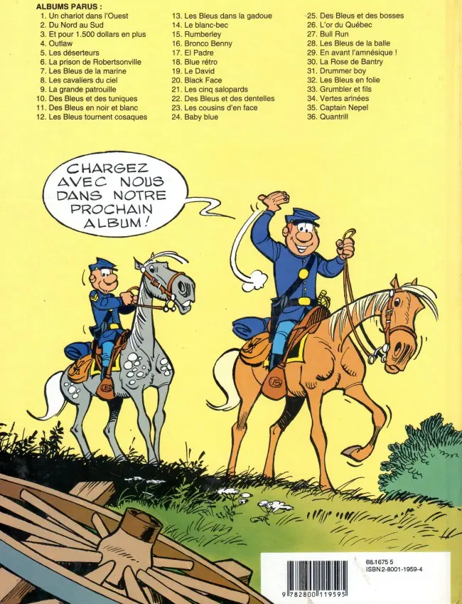 Verso de l'album Les Tuniques Bleues Tome 34 Vertes années