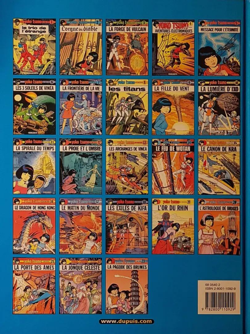 Verso de l'album Yoko Tsuno Tome 15 Le canon de Kra