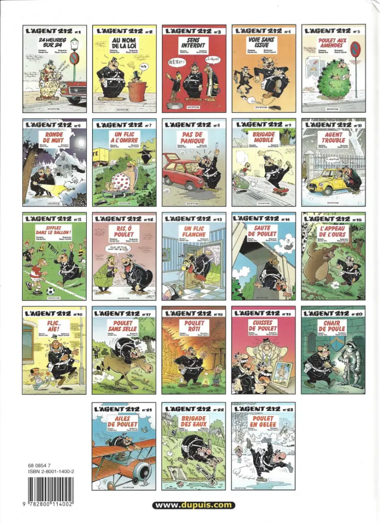 Verso de l'album L'Agent 212 Tome 4 Voie sans issue