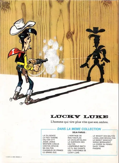 Verso de l'album Lucky Luke Tome 33 Le Pied-Tendre