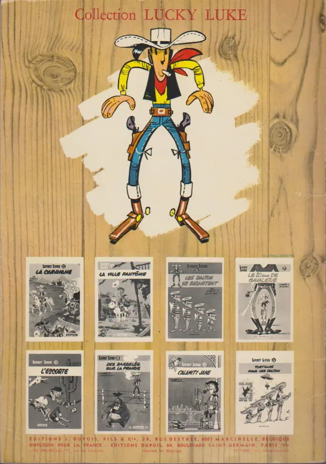 Verso de l'album Lucky Luke Tome 8 Lucky Luke et Phil Defer