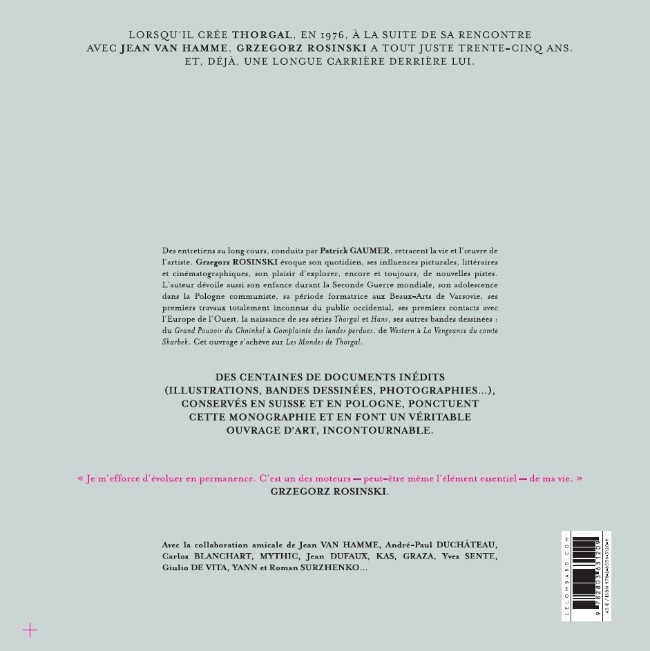 Verso de l'album Grzegorz Rosinski - Monographie
