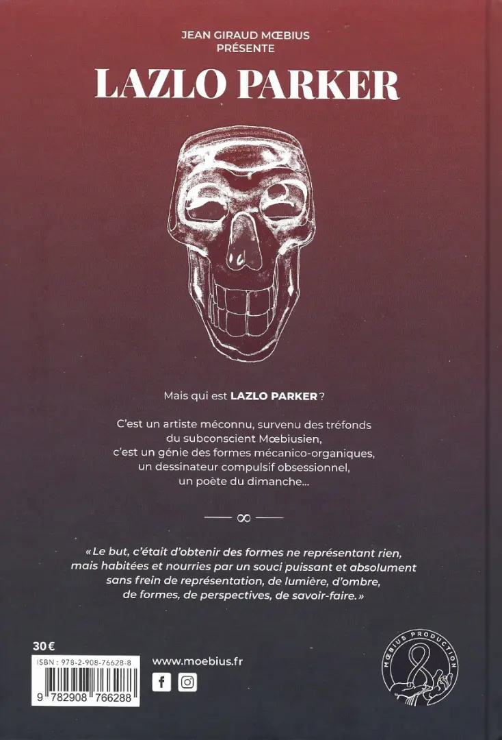 Verso de l'album Lazlo Parker Oeuvres Monumentales Miniatures