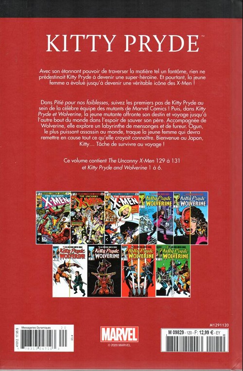 Verso de l'album Le meilleur des Super-Héros Marvel Tome 120 Kitty pryde