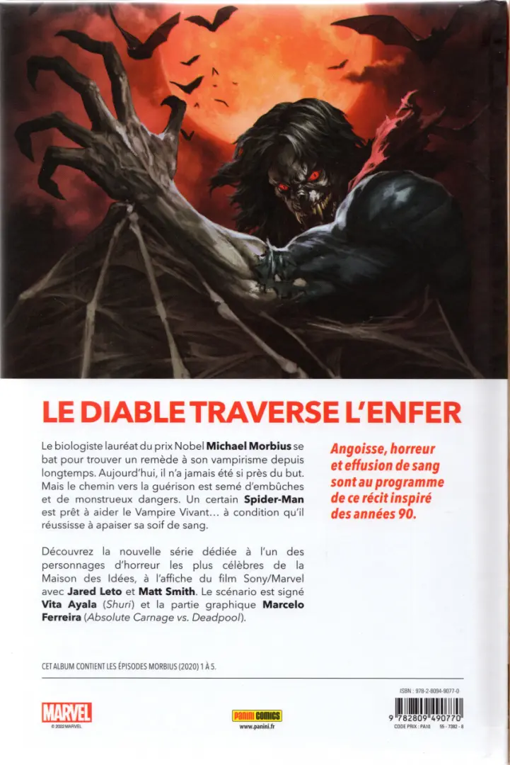 Verso de l'album Morbius Tome 2 Les Blessures du passé