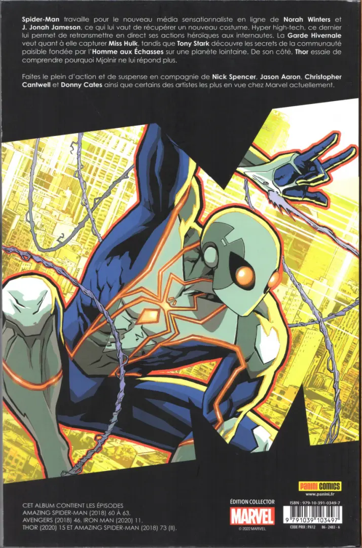 Verso de l'album Marvel Comics Tome 1